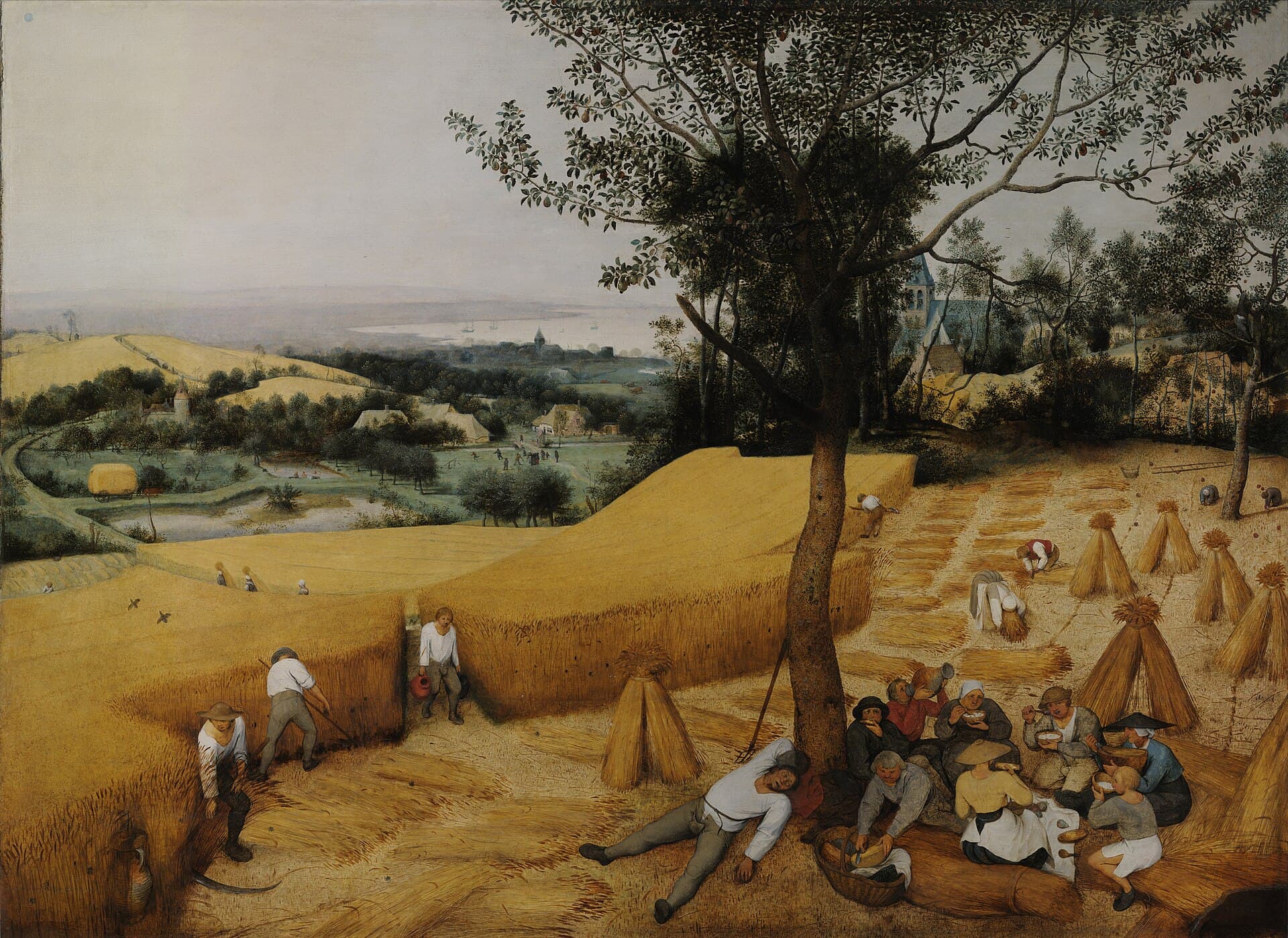 Detail from The Harvesters, 1565